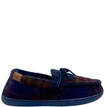 JO & JOE MENS FUR LINED SLIPPER - NAVY